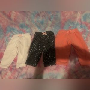 Joys by cárter’s simple baby girl pajamas trio of pants